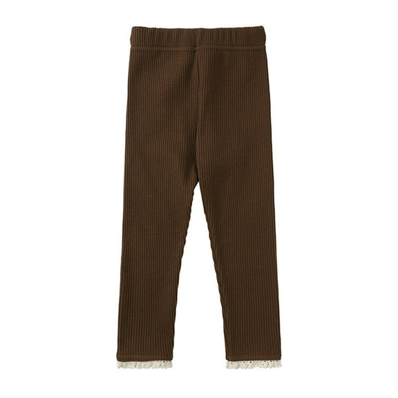 LWNYDPLSD Winter Leggings Toddler Tights 18-24 Months Knit Tights No Rip Tights 9 Year Old Girl Gifts Christmas Gifts for Girls 6-8 Girls Baby, Brown 2-3 Years