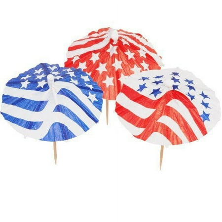 Patriotic Parasol Picks Party Supplies