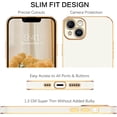 thumbnail image 2 of iPhone 14 Case, iPhone 14 Phone Case,Slim Fit Soft TPU with Adjustable Wristband Kickstand Plating Scratch Resistant Shockproof Protective Cover for Apple iPhone 14 6.1 Inch 2022, White/Golden, 2 of 18