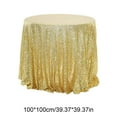 thumbnail image 3 of Tablecloth, Round Sequin Tablecloth Glitter Fabric Tablecloth Small Round Sparkling Tablecloth Suitable For Wedding Birthday Party Christmas Decoration Gold, 3 of 6