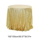 thumbnail image 3 of Mantel redondo con lentejuelas | Tela brillante con purpurina para bodas, cumpleaños, fiestas y decoración navideña | Mantel de poliéster de 99 x 99 cm con diseño de malla de lentejuelas, 3 of 5