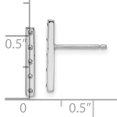 thumbnail image 3 of Primal Silver Sterling Silver Rhodium-plated Cubic Zirconia Bar Post Earrings, 3 of 5