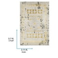 thumbnail image 4 of Livabliss Area Rugs for Living Room, 4x6 Venezia Global White Rug, Bedroom Dining Room Home Decor Stain Resistant Carpet (3'11" x 5'7"), 4 of 8