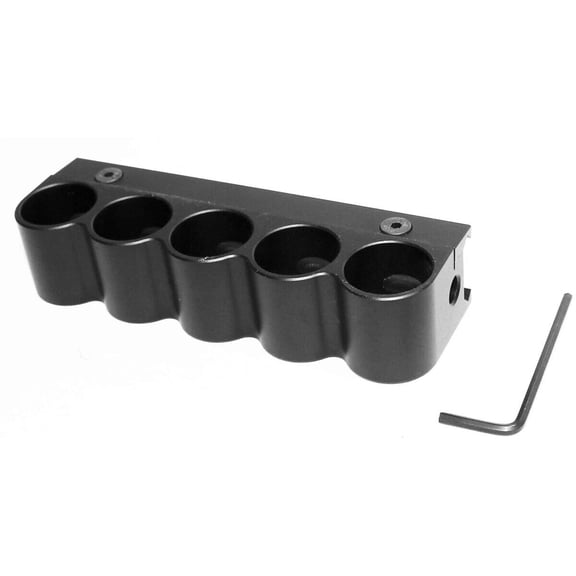 TACTICAL 12 GAUGE SHELL HOLDER PICATINNY WEAVER BASE MOUNT ADAPTER POLYMER BLACK HUNTING OPTICS MOUNT TACTICAL HOME DEFENSE ACCESSORY.