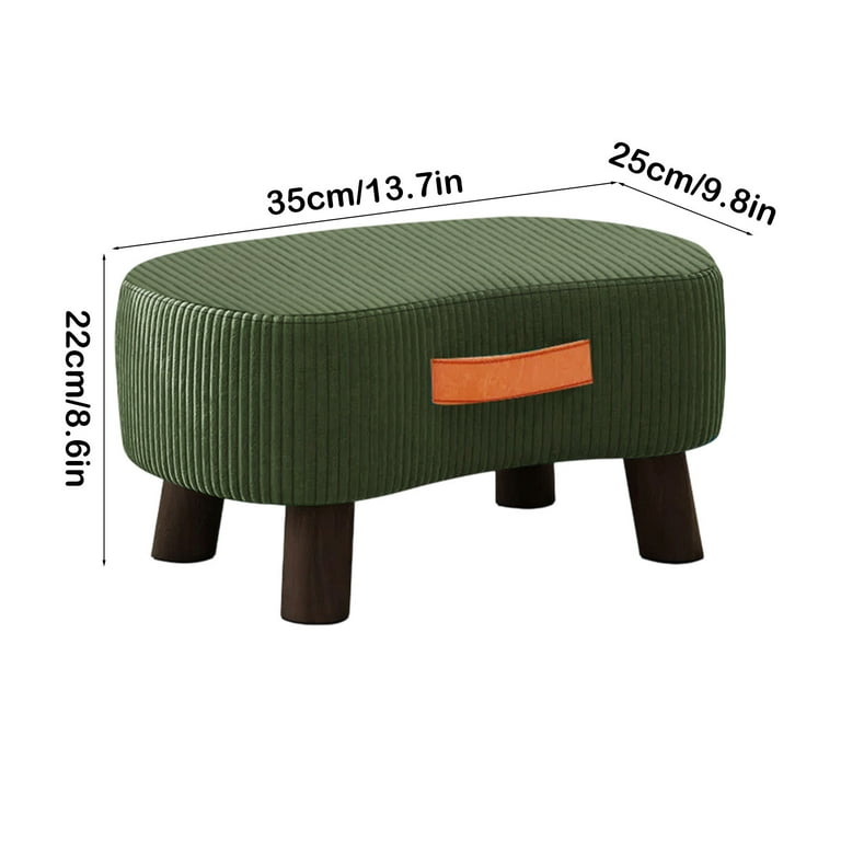 Gmogad Small Curved Foot Stool with Handle, Living Room Sofa Shoe