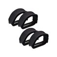 thumbnail image 1 of Correas para pedales: correa universal para pies de bicicleta, cinturón con clip para el dedo del pie para bicicleta de piñón fijo, 2 pares de correas para pedales de bicicleta (negro), 1 of 5