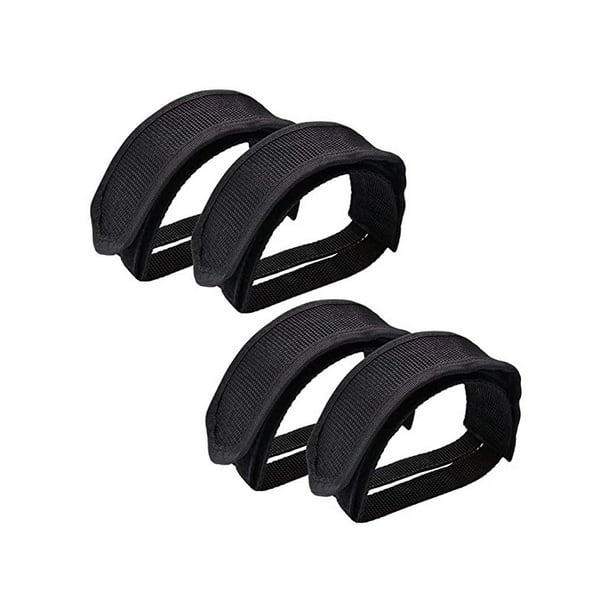 Pedals Straps Universal Pedal Bicycle Feet Strap Toe Clip Strap Belt for Fixed Gear Bike 2 Pairs Bike Pedal Straps Black