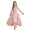 Pink, variant on Short Junior Bridesmaid Dresses Pleated Chiffon Hi-Lo Flower Girls Dress Spaghetti Straps Flowy Gown (Dark Green, 11-12 Years)