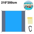 thumbnail image 1 of Manta de playa a prueba de arena, manta de picnic al aire libre extra grande sin arena, impermeable, liviana, a prueba de arena, para viajes de 4 a 7 adultos, fiestas, deportes, campamentos,, 1 of 8