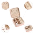 thumbnail image 3 of REGALWOVEN Travel Accessory Box, Mini Portable PU Leather Accessory Organizer Case Storage Display Holder Nude Pink, 3 of 7