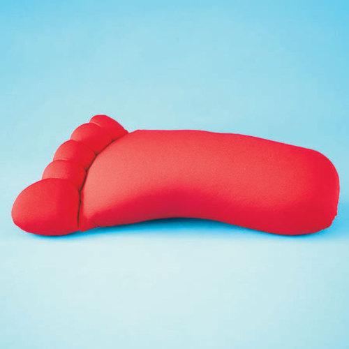 Red Squishy Micro Bead Footshaped Pillow