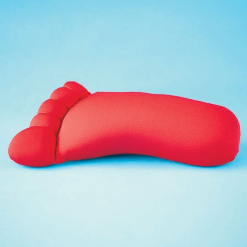 Red Squishy Micro Bead Footshaped Pillow