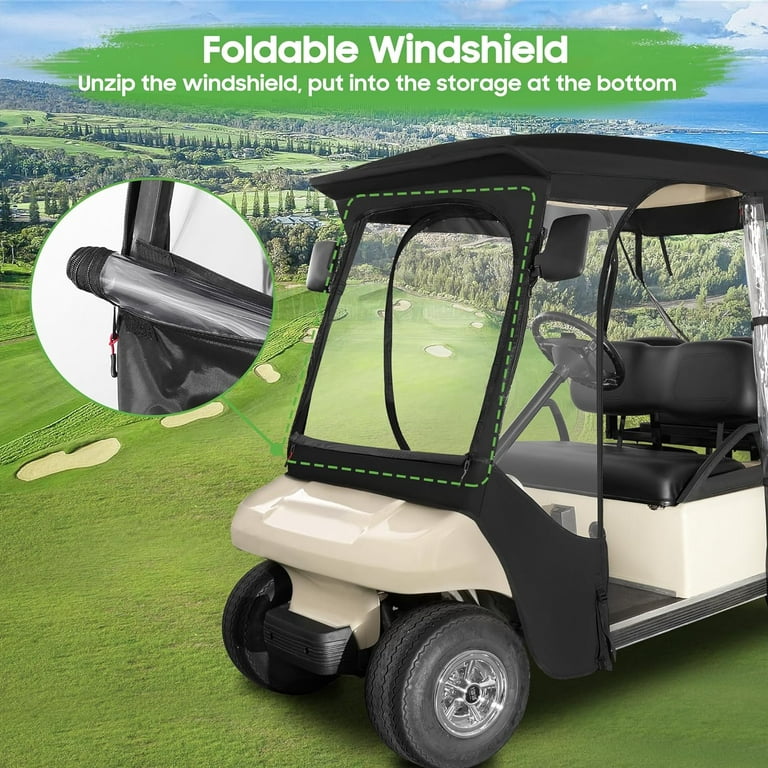 10L0L 4 Passenger Golf Cart Enclosures for Club Car DS, 4 Sided
