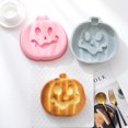 thumbnail image 1 of Molde de pastel de mousse de silicona TUNC Molde para hornear de 8 pulgadas Halloween de calabaza Azul + rosa 2 piezas, 1 of 4
