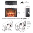 thumbnail image 4 of 23" Infrared Quartz Electric Fireplace with Brick and Red Remote,Timing Function,Fireplace with Double Safety Protection Device,Antique Black, 4 of 8