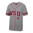 thumbnail image 2 of Men's Colosseum Gray Washington State Cougars Free Spirited Baseball Jersey, 2 of 3