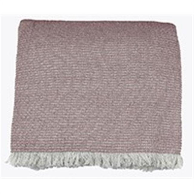 HomeRoots 384429 Soft Pink Cotton Chambray Waffle Weave Throw Blanket