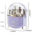 thumbnail image 2 of Wdmiya Makeup Storage Organizer, Cosmetics Skincare Organizers with Transparent Lid, Vanity Cosmetics Storage，Ideal Gifts for Women or Girls, Purple, 2 of 10