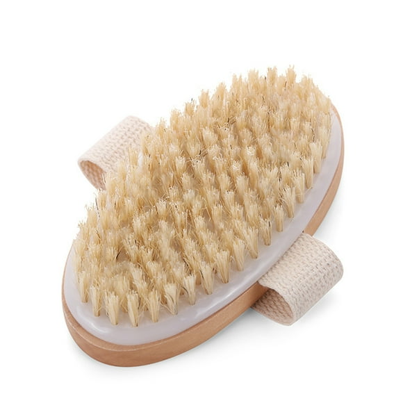 Massage Body Brush Wet or Dry Brushing Body Exfoliating Bath Brush Natural Bristles Cellulite Shower Brush for Removing Dead Skin Cellulite Lymph Lymphatic Drainage