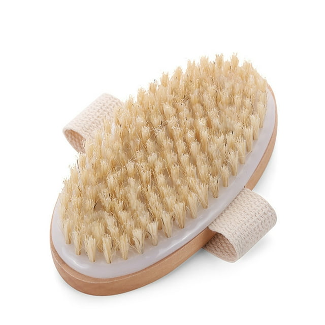 Masaje Cepillo corporal Cepillado húmedo o seco Cepillo de baño exfoliante corporal Cerdas natura Abanopi cepillo cosmético