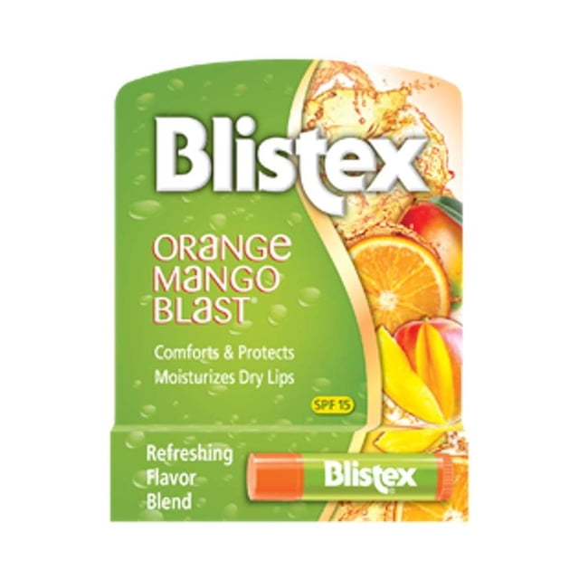 Protector Labial Blistex Sabor Naranja Mango con SPF 15 Paquete de 4