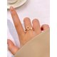thumbnail image 2 of 1pc Fashionable Initials Letter A-Z Adjustable Ring for Women s925 Sterling Silver Personalized cubic zirconia Rings Fine Jewelry Birthday Gift, 2 of 4