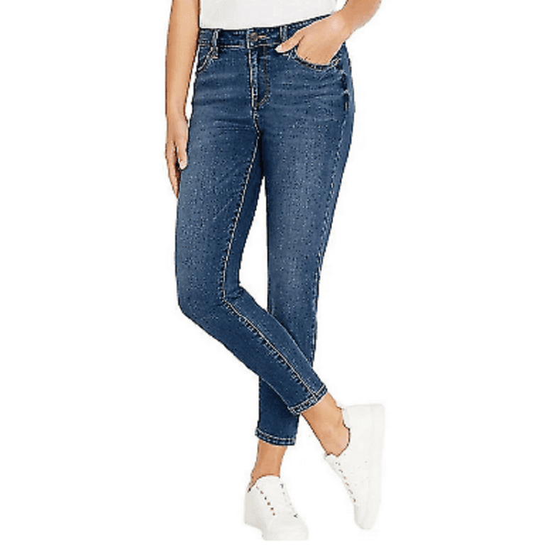 BUFFALO David Bitton Women s High Rise Stretch Skinny Jeans Blue 14 34 Walmart