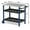 Blue, variant on Portable Outdoor Grill Table with HDPE Legs，Grill Cart with Stainless Steel Top&3-Shelf Storage for BBQ Prep Table，A Long-lasting Dining Cart Suitable for Outdoor&Indoor Use Black