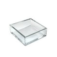 thumbnail image 3 of Azar Displays 556204 5.875" x 5.875" Deluxe Clear Acrylic Square Tray Organizer for Desk or Counter, 4 Pack, 3 of 6