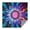 Colorful Tie Dye-2, variant on Blue Tie Dye Mandala Pattern Square Tablecloth,Waterproof Square Table Cover,Wipeable Spillproof Washable Table Cover for Home Kitchen Party Decor 42"X42"(107x107cm)