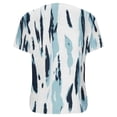 thumbnail image 5 of GaThRRgYP Women's Short Sleeve Tops for Summer Chic,Fashion Women's Short Sleeve Printing V-Neck Blouse Floral Ruched T-Shirt Feminine Light Blue L, 5 of 6
