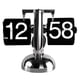 thumbnail image 1 of Reloj digital abatible hacia abajo, retro, minimalista, de un solo pie, mecánico, automático, reloj de escritorio para el hogar, sala de estar, color negro, 1 of 12