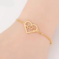thumbnail image 1 of Jewelers Stainless Steel Butterfly Charm Figaro Chain Adjustable Size Strand Bracelet, 1 of 1