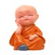 thumbnail image 2 of Aquatic Wood Green Potted Little Monk Decoration, 2 of 5