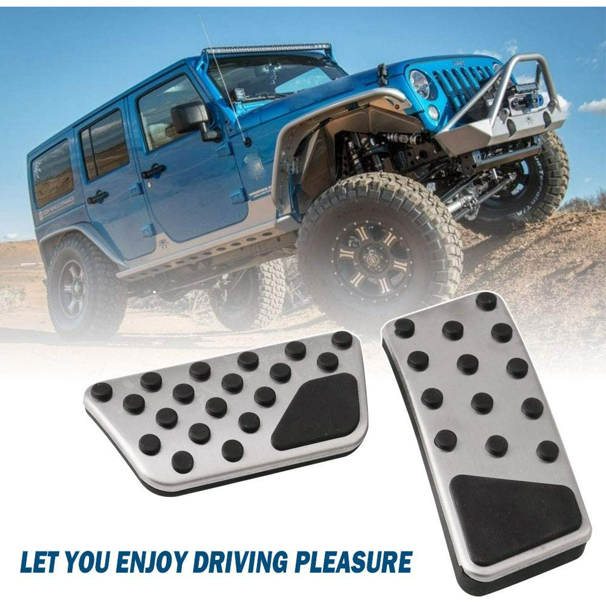 Accelerator Brake Pedal Cover Gas Pedal Punch-Free Metal Pedal Compatible  with Jeep Wrangler JK JKU 2007-2018 | Walmart Canada