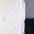 thumbnail image 5 of Men's Casual Lightweight Interlock T Shirts with Short Sleeve Crew Neck Color Block Graphic Tees Shirt Summer Tops Light Blue, 5 of 9