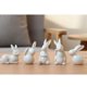 thumbnail image 5 of Figuritas de conejo de cerámica Bewildely blanca para decoración de muebles, 5 of 6