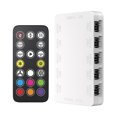 thumbnail image 1 of 10 Port Cooling Fan Hub 5V 3Pin ARGB Controller with Magnetic Suction Computer Case Lighting 12V 4Pin PWM Fans Splitter for PC WHITE, 1 of 6