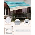 thumbnail image 5 of Sun Shade Sail 8x10Ft Abstract Turquoise Gradient Beach Ocean Wave Oil Painting Uv Block Sunshade Canopy Outdoor Shade Cover Rectangle Shade Cloth For Patio Garden Yard Deck Pergola, 5 of 6