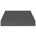 thumbnail image 2 of vidaXL Floating Wall Shelf High Gloss Grey 23x23.5x3.8 cm MDF, 2 of 4