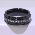 thumbnail image 4 of Black Gold Plated 8mm AAA CZ Titanium Steel Mens Ring Men Wedding Band Man Ring, 4 of 6