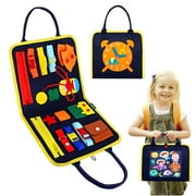 Cyiecw Busy Board Montessori Toys 1-5 Years Baby Educational Basic Motor Skill Activity Board for Toddlers