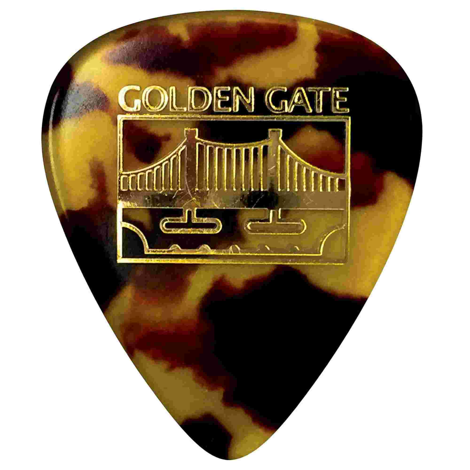 Golden Gate Deluxe Tortoise Style Mandolin Pick - Extra Stiff - 12 Pack