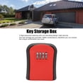 thumbnail image 4 of Key Lock Box, Aluminum Alloy Wall Mounted Security Key Organizer Waterproof 4 Digit Password Key Cabinet For Outdoor Indoor,Portable Combination Lockbox, 3.78 X 3.15 X 1.61inch, 4 of 8