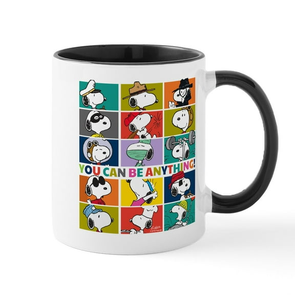 CafePress - Snoopy You Can Be Anything Large Mug - 11 oz Ceramic Mug - Novelty Coffee Tea Cup