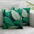 thumbnail image 3 of Fenyluxe  Banana Leaves Pillow Covers Tropical Palm Leaves Cushion Covers Square Decorative Pillowcases for Sofa,Couch,Bed,Patio 18x18in, 3 of 5
