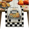 thumbnail image 1 of Table Runner 72 Inches Long for Dining Room Thanksgiving Pumpkin Farm Truck Washable Burlap Linen Tabletop Collection for Party Dinner Holidays Fall Harvest Sweet Farm, 1 of 7