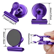 FINDMAG 20 Pack Magnetic Clips Heavy Duty, Clips Magnets Scratch Free, Strong Fridge Magnets for Whiteboard Magnets Clips for Photo Displays, Office, School, Kitchen, 30mm Wide