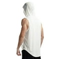 thumbnail image 2 of Seyurigaoka Men's Plus Size Quick Dry Hooded Vest Solid Color Fitness Training Muscle Workout Gym Tank Tops, 2 of 4