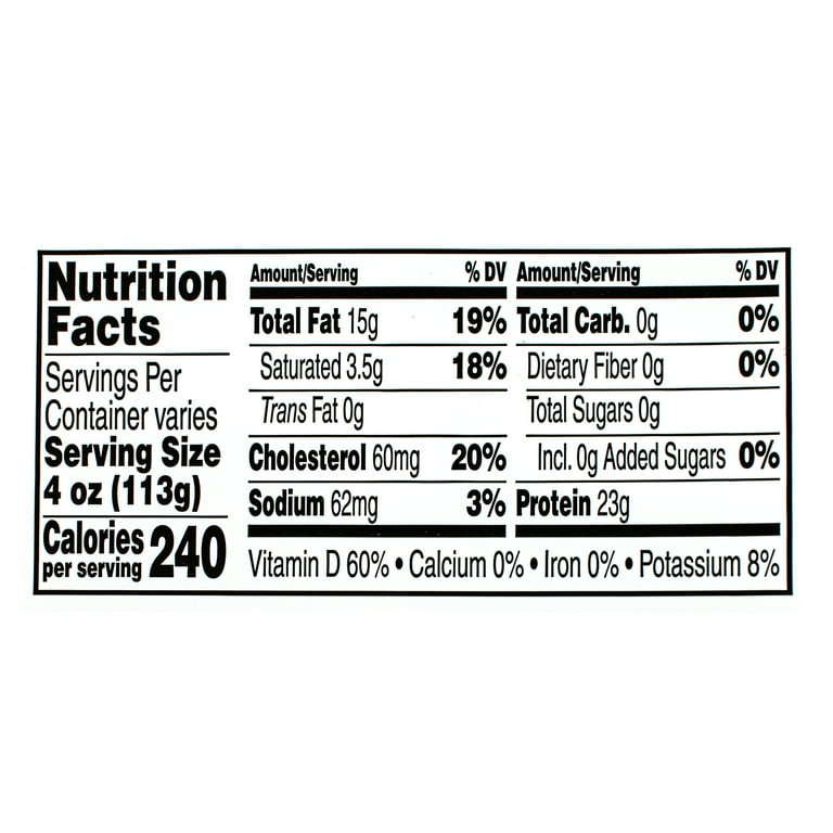 Fresh Skinless Atlantic Salmon Portions, 0.95 - 1.2 lb Tray. BAP 4 Star Certified. 23g Protein per 4 oz. (113 g) Serving.